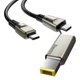Кабель Baseus Combo Type-C to Type-C+DC Flash Series One-for-two Fast Charging Square Head 2m, 100W, 5A - изображение 2
