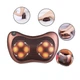 Массажная подушка Massage pillow для шеи и спины инфракрасный роликовый массажер 8 роликов - изображение 7