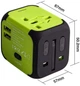 Универсальный адаптер для путешествий 2 USB Travel Adapter ORIGINAL Переходник для всех типов розеток (Зеленый) - изображение 2