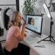 Кольцевая светодиодная LED лампа RING 36 см с пультом и штативом 2м Набор для блогера и визажиста 2 в 1 Селфи кольцо LS-360 - изображение 10