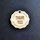 Дерев'яні бирки "THANK YOU"(1шт). Ярлики, лейби, бірочки з дерева для пакування крафтових товарів ручної роботи - зображення 1