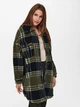 Пальто демісезонне ONLY ONLNEWCAMILLA TEDDY SHACKET AOP CC OTW M Хакі 15228399 Kalamata-Checks:as SS - зображення 2