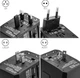 Мережевий дорожній універсальний адаптер Masslinna 4 USB + Type-C Black/Blue (NA1) - зображення 15