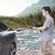 Портативная минимойка аккумуляторная BASEUS Dual Power Portable Electric Car Wash Spray Nozzle 0.7MPa, 30min - зображення 2