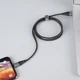 Магнитный кабель зарядки и синхронизации TOPK AM61 18W LED 1m 3A USB Type-C Black - изображение 4