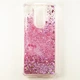 Чехол Glitter для Xiaomi Redmi 8 Бампер Жидкий блеск Сердце Розовый - изображение 1