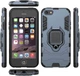 Чехол Iron Ring для Iphone 6 / 6s бронированный Бампер с подставкой Dark-Blue - изображение 5
