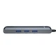 USB Hub Baseus Mechanical Eye Six-in-one Type-C (PD 87W) to USB3.0*3 + HDMI + RJ45 Ethernet + Type-C PD Cерый (CAHUB-J0G) - изображение 4