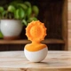 Прорезыватель-неваляшка Fat Brain Toys пищевой силикон 6х6х12 см оранжевый (701166) - изображение 3