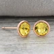 Сережки Xuping з кристалами Swarovski 83112 розмір 7х7 мм колір жовтий позолота РО - зображення 3