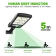 Вуличний ліхтар із сонячною панеллю датчик руху та пультом Solar Street Light BL BK 120-6COB 7498 Чорний - зображення 7