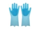 Силиконовые перчатки для уборки и мытья посуды Gloves Pro Original Blue - изображение 1