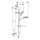 Душовий набір Hansgrohe Crometta 65 см 1Jet, хром / білий (26533400) - изображение 2