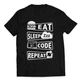 Футболка Stedman Для Айтишника / Программиста Eat Sleep Code Repeat XS Черная - изображение 3