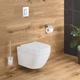 Комплект инсталляции GROHE QuickFix Solido кнопка хром безободковый унитаз GROHE с крышкой микролифт дюропласт 39536000 - изображение 3