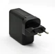 Зарядное устройство HQ-Tech 65W GaN Global Travel Charger, 1xUSB+2xUSB-C, PD, 65W, AC220V, Black, Box - изображение 3