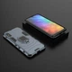 Чехол Fiji Ring для Xiaomi Redmi 9A бронированный бампер с кольцом темно-синий - изображение 4