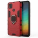 Чохол Fiji Ring для Xiaomi Redmi 9C броньований бампер з кільцем червоний - зображення 2
