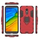 Чехол Fiji Ring для Xiaomi Redmi 5 Plus бронированный бампер с кольцом красный - изображение 3