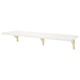 Полиця навісна IKEA BERGSHULT / SANDSHULT, білий, осика, 120х30 см, 593.260.25 - изображение 1