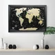 Скретч карта мира в раме Black Wood Черная с золотом Mymap 45x65cm - изображение 2