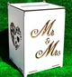 Свадебная Коробка для Денег "Mr&Mrs", Белый с Золотым Акрилом Сундук Копилка на Свадьбу 26х18см ЛДВП - изображение 2