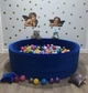 Сухий басейн з кульками Maikinbaby 130 см і 350 шт кульок Бархат Синій єлектрик(арт.М130-139) - зображення 1