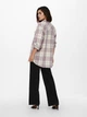 Куртка-рубашка ONLY ONLVALENTINA L/S CHECK SHACKET OTW M разноцветный 15239157 Cloud Dancer-CHECK - изображение 3