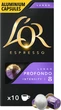 Кофе молотый в алюминиевых капсулах L'OR Lungo Profondo 10 шт совместимы с Nespresso 100% Арабика (8711000360569) - изображение 1