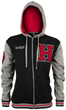 Толстовка JINX World of Warcraft Hoodie - Horde Varsity Black/Cool Grey/Red, S - изображение 1