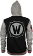 Толстовка JINX World of Warcraft Hoodie - Horde Varsity Black/Cool Grey/Red, S - изображение 2