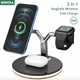 Зарядное устройство Bonola 3-in-1 Wireless Charging Station Dock Magnetic charging 25w Black - изображение 1