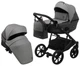 Коляска 2 в 1 Bair Kiwi кожа 100% BK-21/15 серый - графит - зображення 1