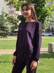 Женский костюм с костюмной ткани Poliit 7144 фиолетовый 40 - изображение 3