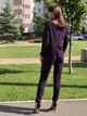 Женский костюм с костюмной ткани Poliit 7144 фиолетовый 40 - изображение 5