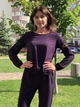 Женский костюм с костюмной ткани Poliit 7144 фиолетовый 40 - изображение 8