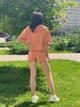 Женский трикотажный костюм с шортами Poliit 7177 кирпичный 38 - изображение 2