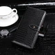 Чехол Croc для Iphone 5 / 5s / SE книжка кожа PU черный - изображение 1