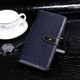 Чехол Croc для Iphone 5 / 5s / SE книжка кожа PU синий - изображение 1