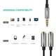 Кабель аудіо UGREEN AV123 3.5 mm AUX стерео спліттер 20 см Black (10532) - зображення 3