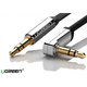 Аудіо AUX кабель Ugreen AV119 hi-fi Stereo audio 3.5мм позолочений конектор 1.5м Black - зображення 1