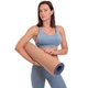 Килимок для фітнесу та йоги пробковий каучуковий Zelart Fit 2433 2x-шаровий 6мм Brown-Deep Blue - зображення 6