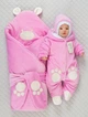 Зимовий конверт-ковдру Larі Little Bear 85х85 см рожевий - зображення 2