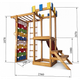 Детский спортивный игровой комплекс Baby Sport SB Babyland №14 Натуральное дерево 230х75х210 см (Babyland-14) - изображение 5