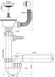 Сифон пластиковый для мойки McALPINE HC7+FSW50P-25 трубный с подключением к стиральной машине c переливом 90x50 мм (5036484043115) - изображение 2