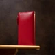 Яркий вертикальный женский кошелек-клатч из натуральной кожи ST Leather Красный с монетницей (bg193fash74) - изображение 8