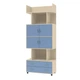 Шкаф KidsBunkBed Ш07 дуб молочный терра голубая 2160 x 880x 430 мм - изображение 1
