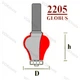 Фреза ГЛОБУС 2205 d8 D25 h30 кромочная фигурная - изображение 4