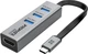USB-C хаб 4-в-1 Promate MediaHub-C3 HDMI/3xUSB 3.0 Grey (mediahub-c3.grey) - зображення 1