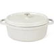 Кастрюля чугунная Staub овальная 31 cм 5.4 л белый трюфель 11031107 - изображение 1